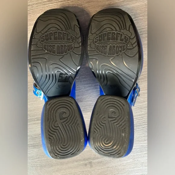 John Fluevog Blue Metallic Kool Platform Mary Janes Women’s size 8 - Picture 7 of 8